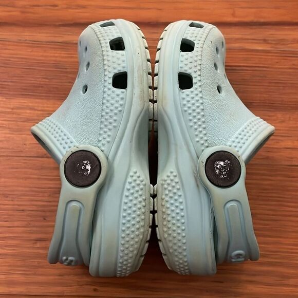 Crocs Green Blue Classic Clog Slip-on Shoe Unisex Toddler Size C5 Comfort Casual - Picture 10 of 12